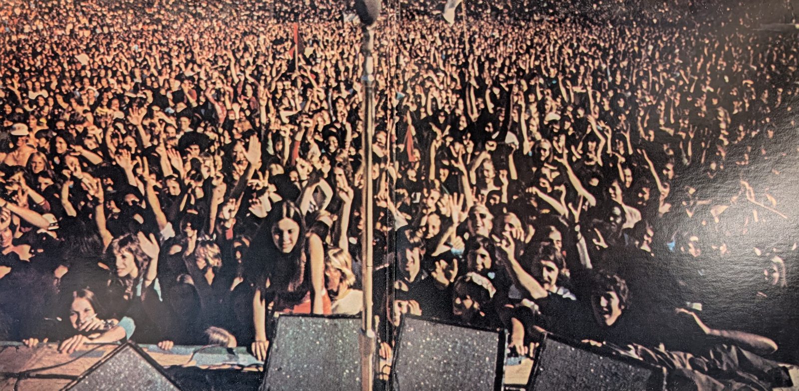 Gatefold inner spread of Undead — crowd shot from the stage